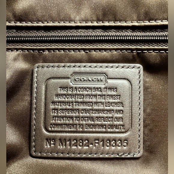 COACH Brown Metallic Laura Signature #18335 Leather Tote Bag - Picture 12 of 13